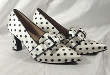 Women's White w/ Black Polka