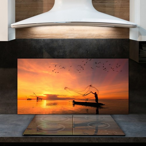 Glass kitchen splashback - splashback, tile