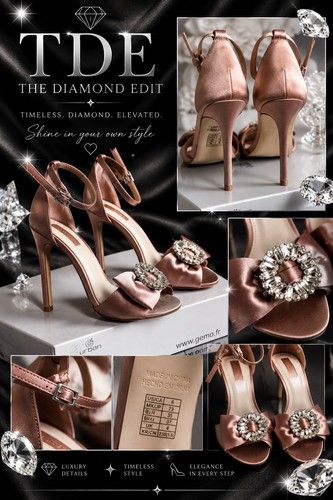 Bnib rose gold satin crystal - satin,