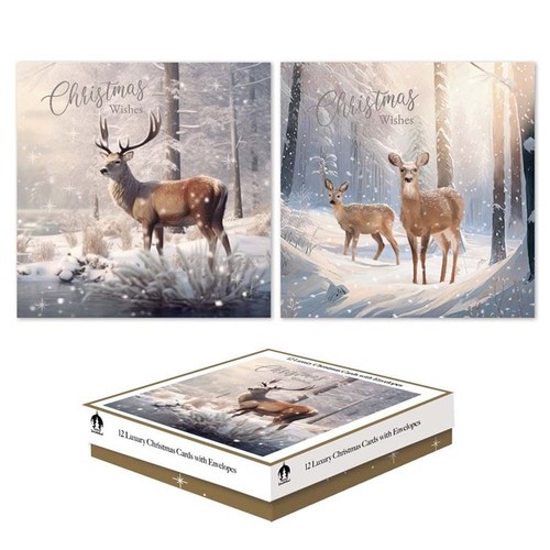 Boxed snow deers christmas - boxed,