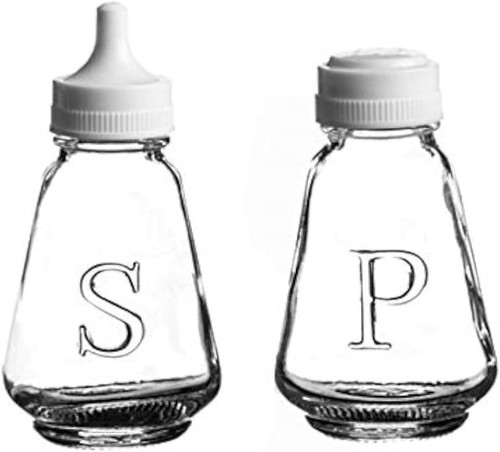 Elegant glass salt and pepper - glass,