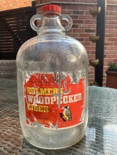 Demijohn Bulmer's vintage 1970s Woodpecker Cider with label & original bung.4.5L
