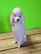 Lomonosov PORCELAIN Figurine DOG POODLE WHITE.BIG.Hand Painted@