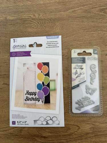 Gemini die cut and foil - and,