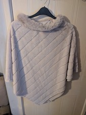 Two Ladies Shawls  / Ponchos One Creme One Navy New