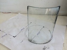 BRITISH RAILWAY 3 ASPECT STANDARD BR OIL HAND LAMP CLEAR GLASS CURVED LENS (B)