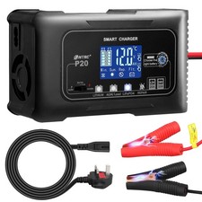 12V/24V Battery Charger - 20 - AMP Quick Charge Option, 3 - Level Adjustable Cur