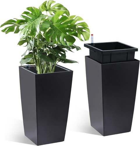 Set large tall planter - of,
