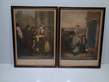 Original 1794 -96 Cries of London Hand Coloured Mezzotints Wheatley Cardon Pair