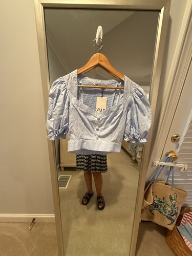 Zara baby blue puff - zara,