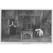 Scene from Ib & Little Christina' at the Savoy Theatre - Antique Print 1901