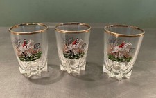 Set of 3 show jumping themed shot glasses