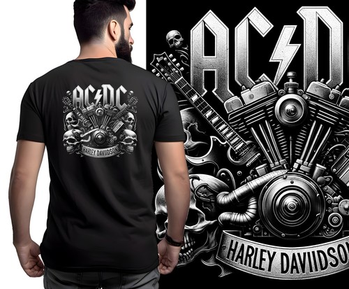 Acdc skulls logo image black - skulls,