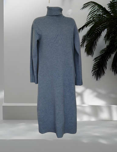 Blue ribbed knit - ribbed,