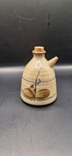 Vintage Studio Pottery Olive Oil Dropper Bottle Mid Century Ceramic