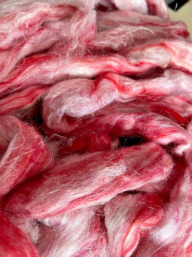100g sari silk - silk, roving