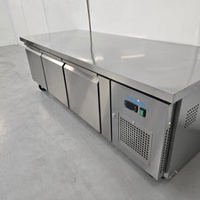 Triple Bench Fridge Stainless 3 Door Low Counter Polar DA463