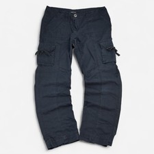 Y2K Low Rise Cargo Trousers Black Womens Size 12 2000’s Papaya 