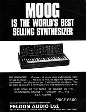 MINI MOOG SYNTHESIZER ADVERT