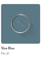 FARROW & BALL PAINT  SAMPLE **20MLS**- SLOE BLUE # 87 DEAD FLAT!