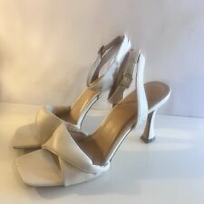 Cream White - Primark Twist Ankle Strap - Open Toe - Heels - Wedding Shoes- G102
