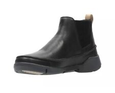 BNIB Clarks Womens TRI POPPY Black Leather Trigenic Ankle Boots