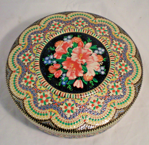 Vintage cookie tin embossed - cookie,