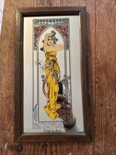 Alphonse Mucha  “Eclat Du Jour” Vintage Mirror Art