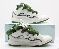 LANVIN CURB MENS TRAINERS LEATHER CASUAL GREEN UK 9.5 EU 44 RRP £745 KT