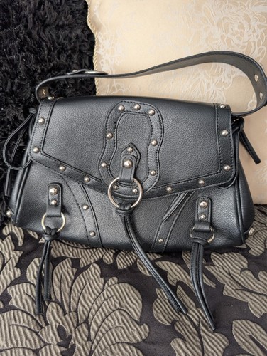 Black studded gothic y2k - black,