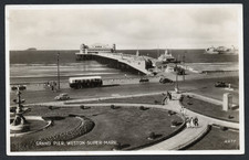 Postcard Weston Super Mare Somerset the Grand Pier phone box RP