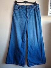 Navy Wide Leg Palazzo Jeans