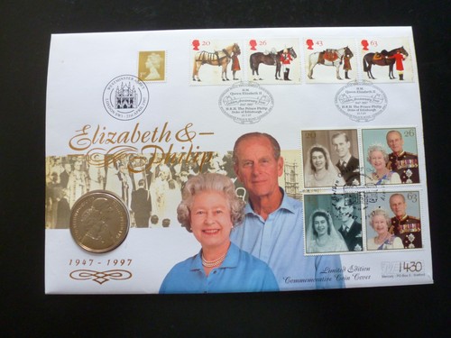 Royal golden wedding - wedding, coin