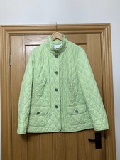 LADIES SIZE 20 LIGHT GREEN QUILTED JACKET, BASLER