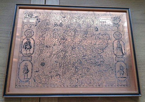 Vintage framed copper craft - vintage,
