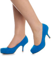 WOMENS LADIES LOW MID KITTEN HEEL PUMPS POINTED TOE COURT WORK OFFICE SHOES SIZE