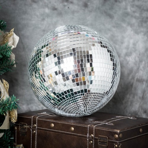 Large silver glass hanging - large,