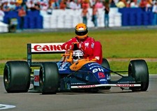 Nigel Mansell Gives Ayrton Senna a Lift F1 POSTER