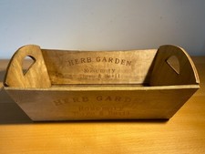 Herb Garden wooden spice crate