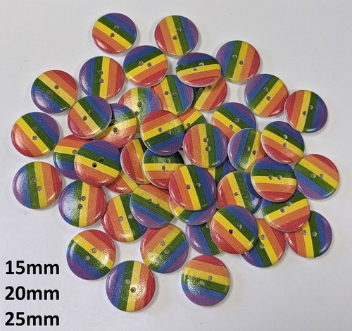 Wooden buttons round - round,