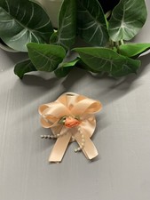 1 Romany/Spanish Hair Bobble with a Peach Bow