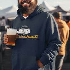 Vintage Classic 1950's Messerschmitt Bubble Car Auto Premium Hooded Sweatshirt