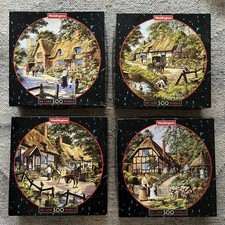 Waddingtons Complete Set! 4 x 500 Piece Circular Jigsaws Baker, Milkman, Postman