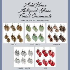 Glass Finial Ornaments 12pc