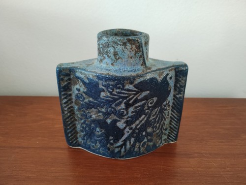 Bud vase blue birds greek - blue,