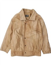 VINTAGE Mens Leather Jacket IT