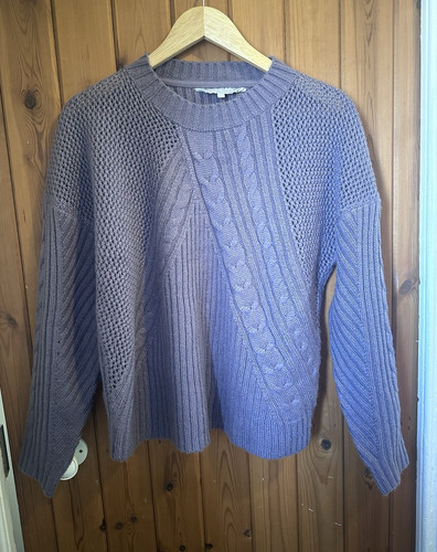 Red herring purple cable knit - purple,