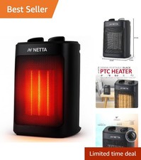 Lightweight 2000W Electric Heater with Adjustable Thermostat & Safety Features