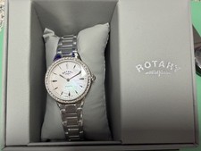 Ladies Rotary  stainless steel stone set Quartz Watch LB052775/07 *BNWB*