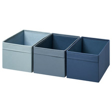 IKEA DRONA Box Set of 3 Blue